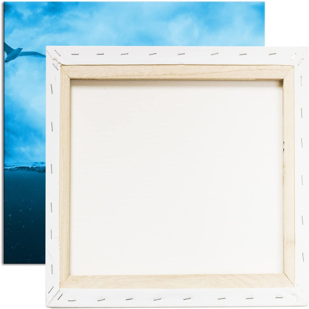 deyoli treibende Flaschenpost Format: 60x60 Effekt: Monocrome Blau als Leinwandbild, Motiv fertig ge