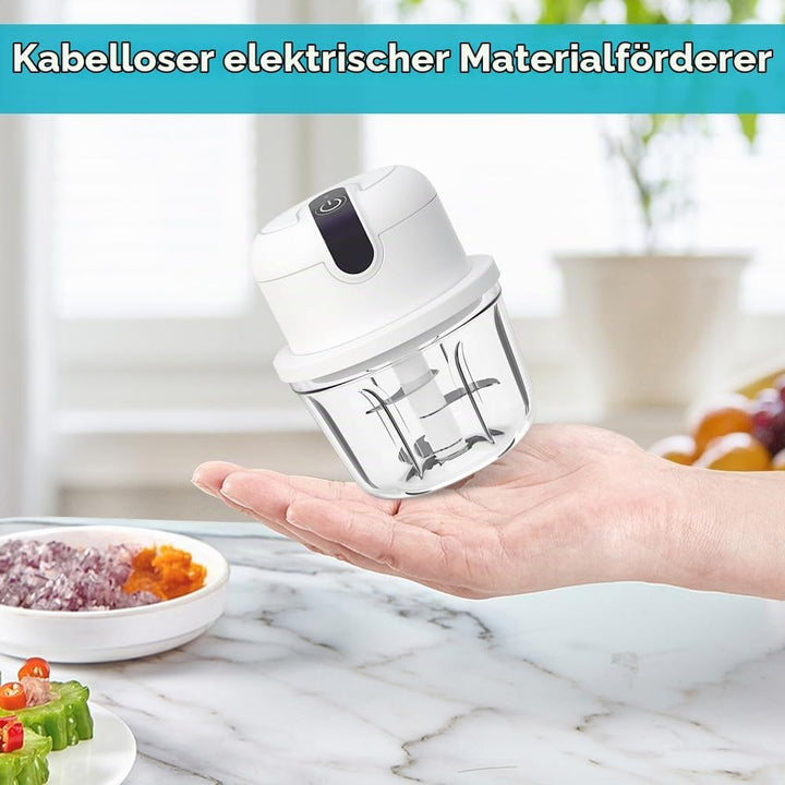 CEWROM Elektrischer Küchenzerkleinerer,350ml Zwiebel Zerkleinerer Elektrisch, Gemüsezerkleinerer, Mu