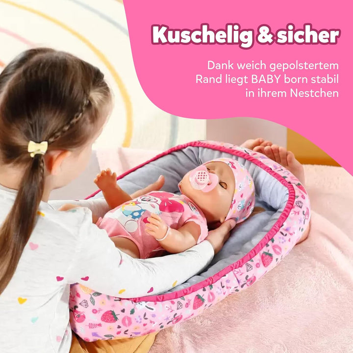 BABY born Baby Nest für 36 cm und 43 cm Puppen, 835821 Zapf Creation, Rosa