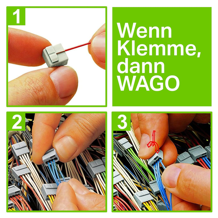 WAGO Verbindungsklemmen 243-204 | 4 Leiter, bis 0,8 mm, 100 Stück, MICRO Verbindungsdosenklemme für
