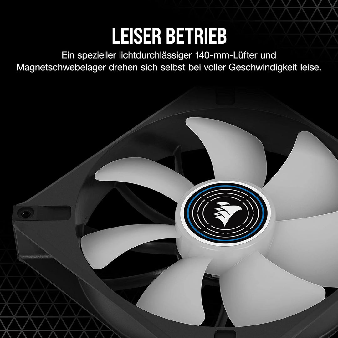 Corsair ML140 LED ELITE, 140mm PWM-Lüfter mit LEDs (CORSAIR AirGuide-Technologie, Magnetschwebelager