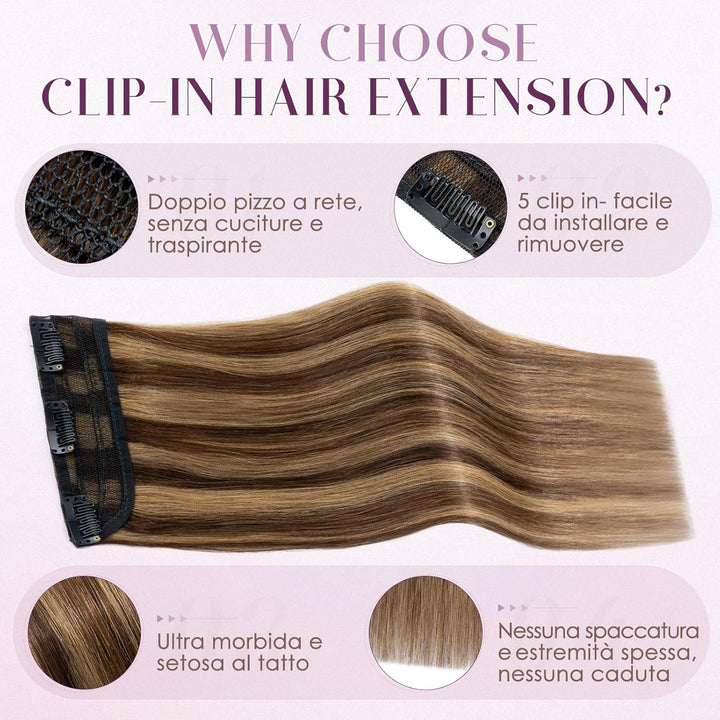UK-Fashion-Shop Extensions Echthaar Clip In 100% Remy Echthaar Haarverlängerungen Dünn Weft Glatt 1