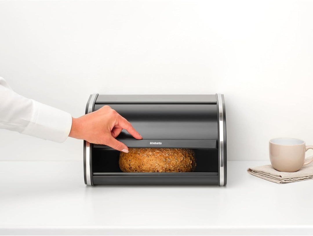 Brabantia Rollbrotkasten - Kompakte Aufbewahrungsbox für Brot, Bagels und Brötchen auf der Arbeitspl