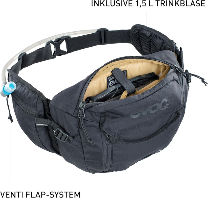 EVOC HIP Pack 3 und HIP Pack PRO 3 Hüfttasche Bauchtasche für Bike-Touren & Trails (3L Fassungsvermö