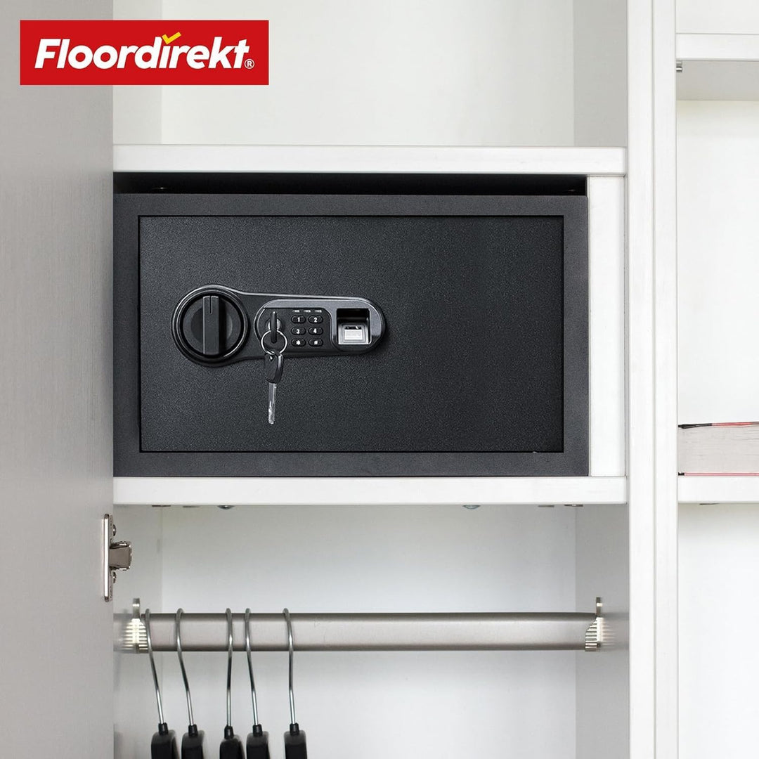 Floordirekt Tresor Catoca 30 x 38 x 30 cm Möbeltresor Safe mit Fingerabdruck Sensor - elektronisches