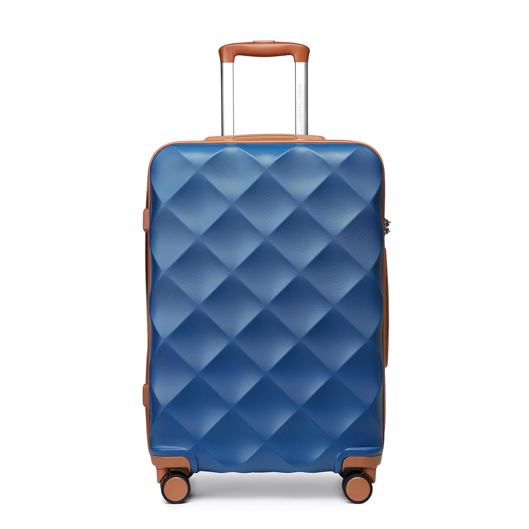 British Traveller Mittelgrosser Koffer 64x43x26.5 cm Leichter Reisekoffer aus ABS+PC mit TSA-Schloss