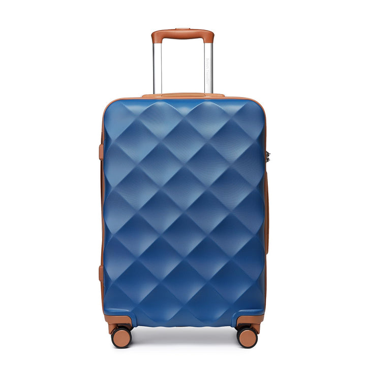 British Traveller Mittelgrosser Koffer 64x43x26.5 cm Leichter Reisekoffer aus ABS+PC mit TSA-Schloss