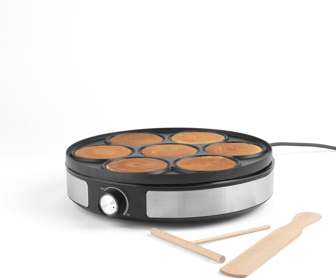 Petra 2-in-1-Crêpes-Maschine – Pfannkuchenmaschine, 1 grossen Crêpe oder 7 Mini-Pfannkuchen herstell