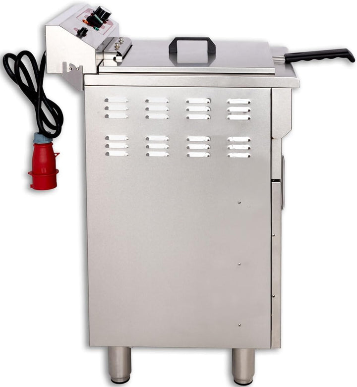 Beeketal 'BSF-160P' Profi Gastro Stand Fritteuse mit Unterschrank (16 L Volumen für max. 11 L Öl) Ed
