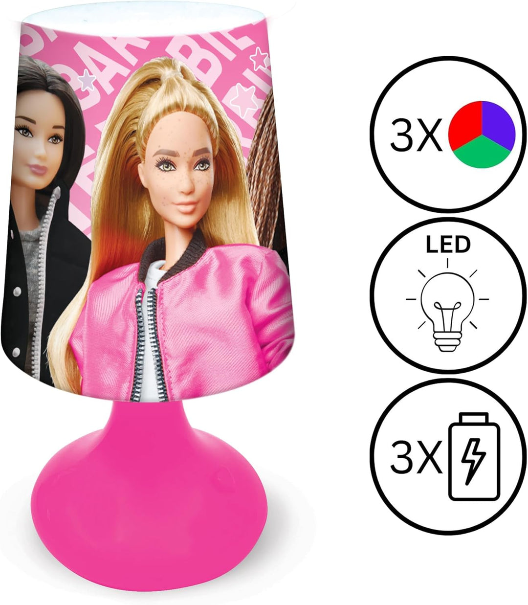 Lexibook, Mattel Barbie - Barbie Mini Wireless Nachttischlampe und Nachtlicht - MLT10BB Mini Barbie,