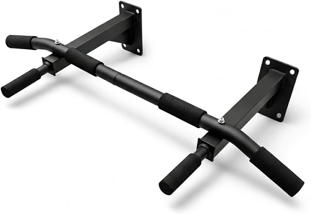 OcioDual Klimmzugstange für die Wand, Pull Up Klimmzugstange, bis 350 kg, Schwarz, Fitnessstudio für