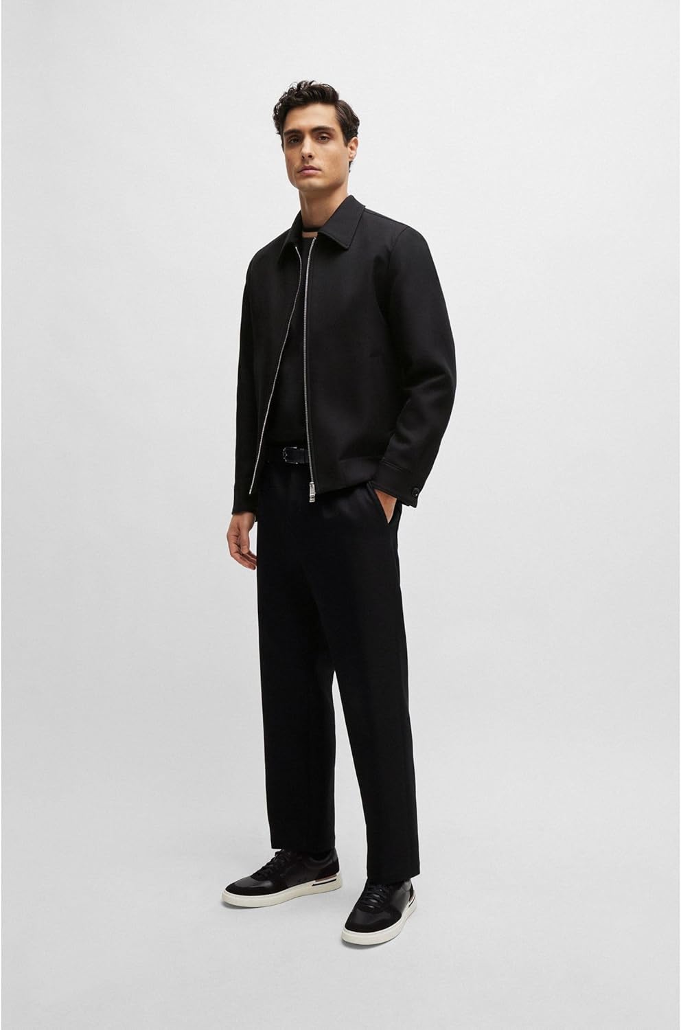 BOSS Herren Clint Tenn Sneakers aus Leder und Veloursleder mit Cupsohle und Schnürung Grösse 40 EU B