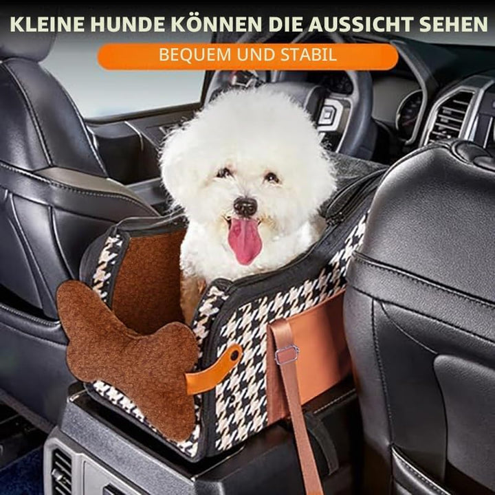 Amoilly Hundeautositz, Mittelkonsole Welpen-Autositz, Katzenerhöhung für Auto, schmutzabweisende, tr