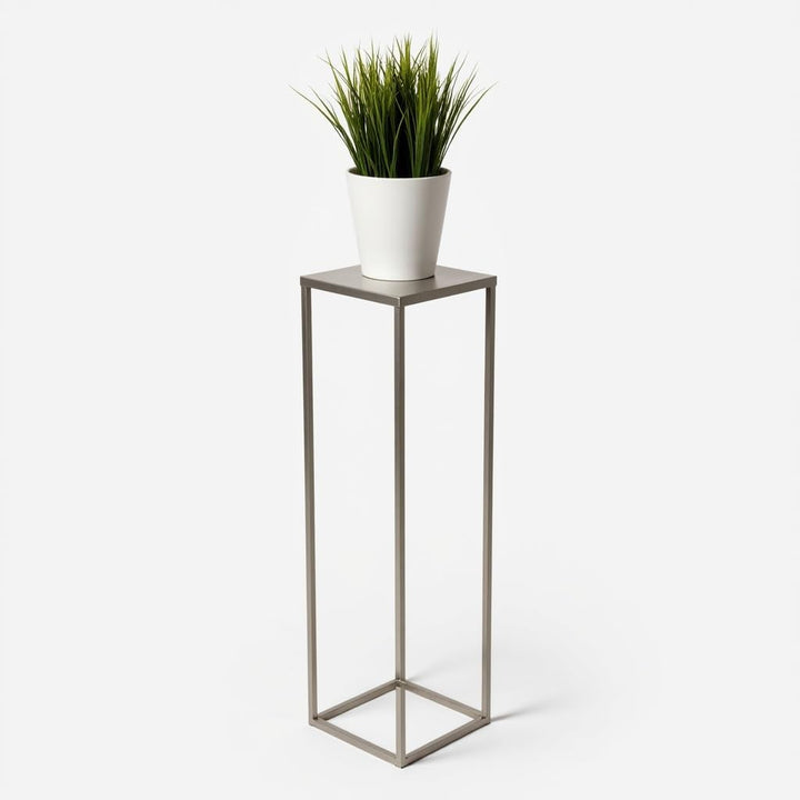 Pflanzenständer Ferro - 24x24x100cm - Farbe Silber - für Zimmerblumen - Metallregal - Dekorativer Ti