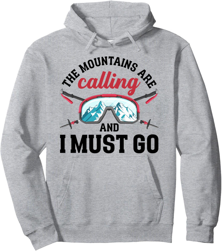 The Mountains Are Calling Grafik Geschenk Grafik Wander Graf Pullover Hoodie