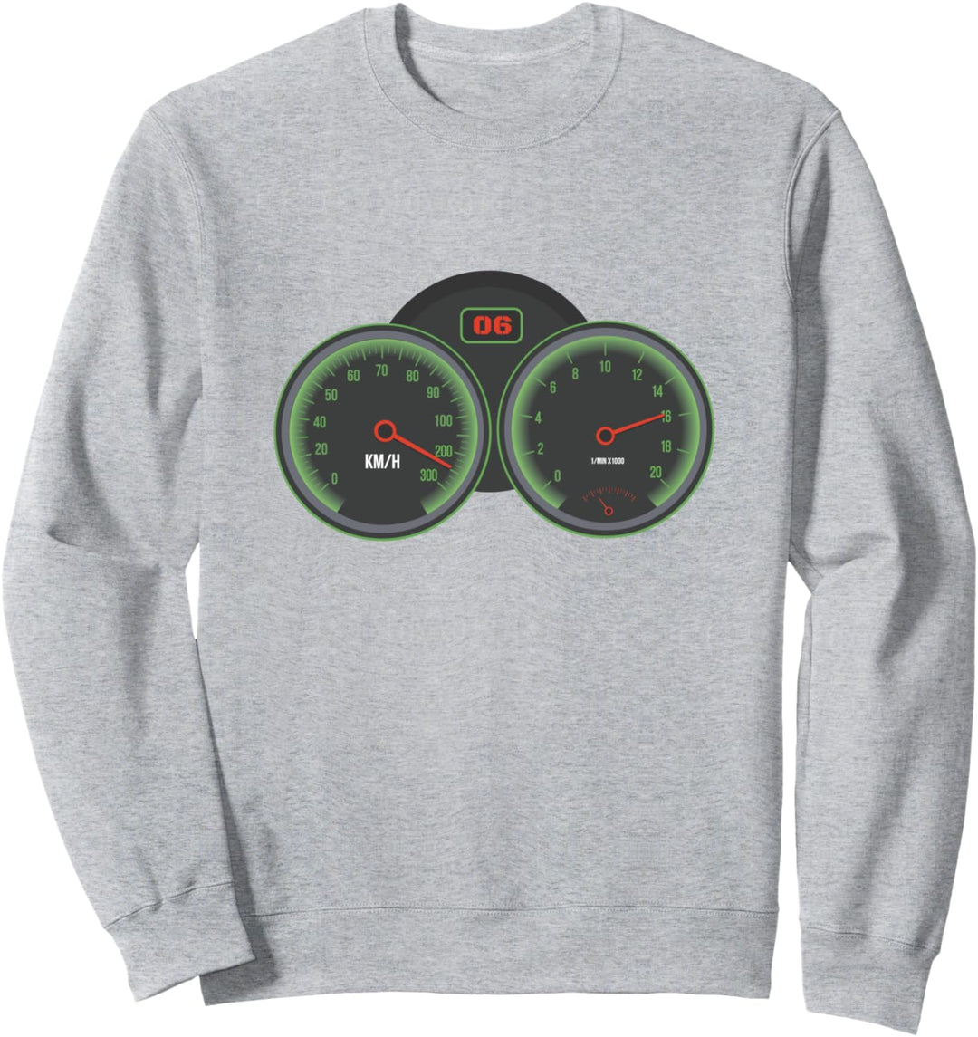 Motorrad Tacho Geschwindigkeit Schnell Sweatshirt