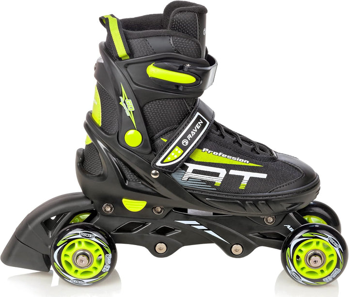 RAVEN Profession Inlineskates 38-42 (25cm-27,5cm) Black/Lime, 38-42 (25cm-27,5cm) Black/Lime
