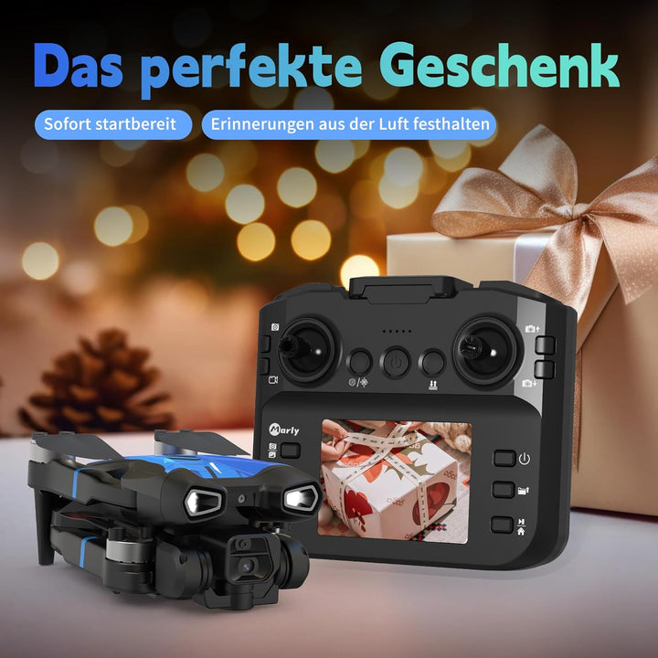 Drohne mit 4K Kamera Mini Drohne Mit LCD Fernbedienung 3D-Rollen Wiederaufladbare LCD-Fernbedienung