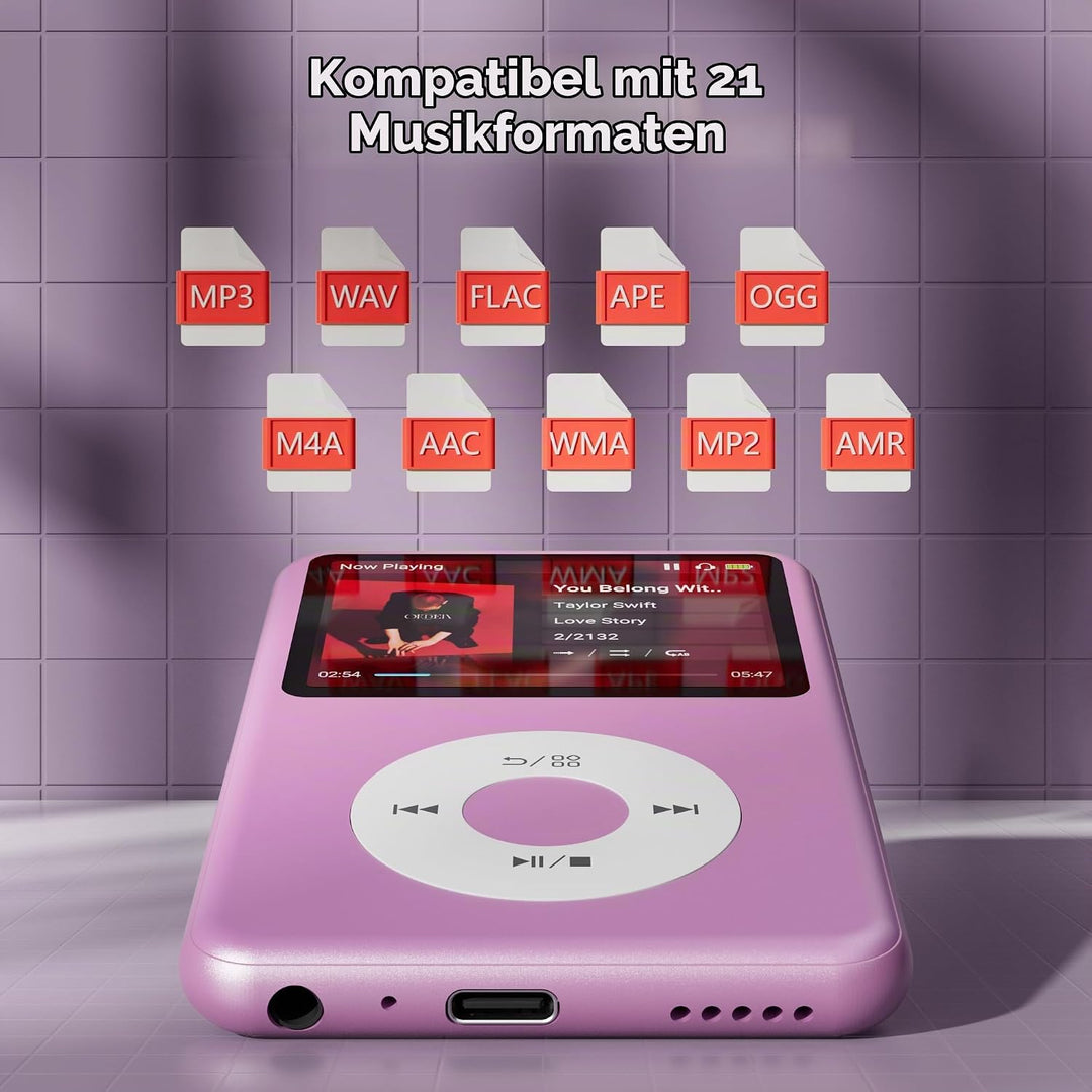 Innioasis Y1 64GB MP3 Player - Zeitlose Klasse: Touch Wheel-Steuerung, Bluetooth, Video-Player, Hörb