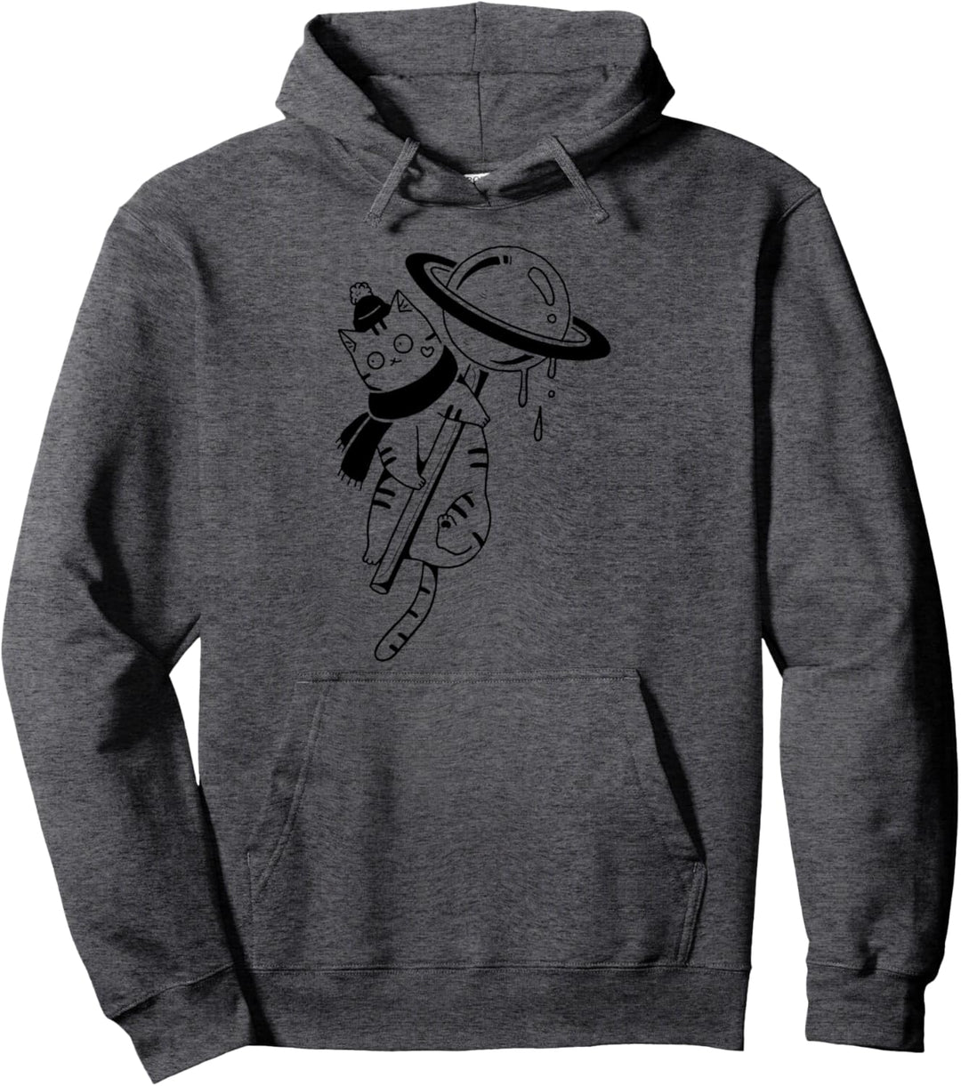 Katze Lollipop Planet Lustiges Geschenk Anime Katzen-Fan Pullover Hoodie