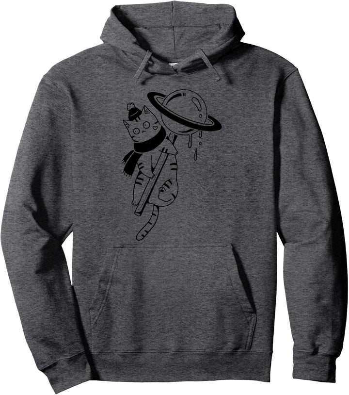 Katze Lollipop Planet Lustiges Geschenk Anime Katzen-Fan Pullover Hoodie