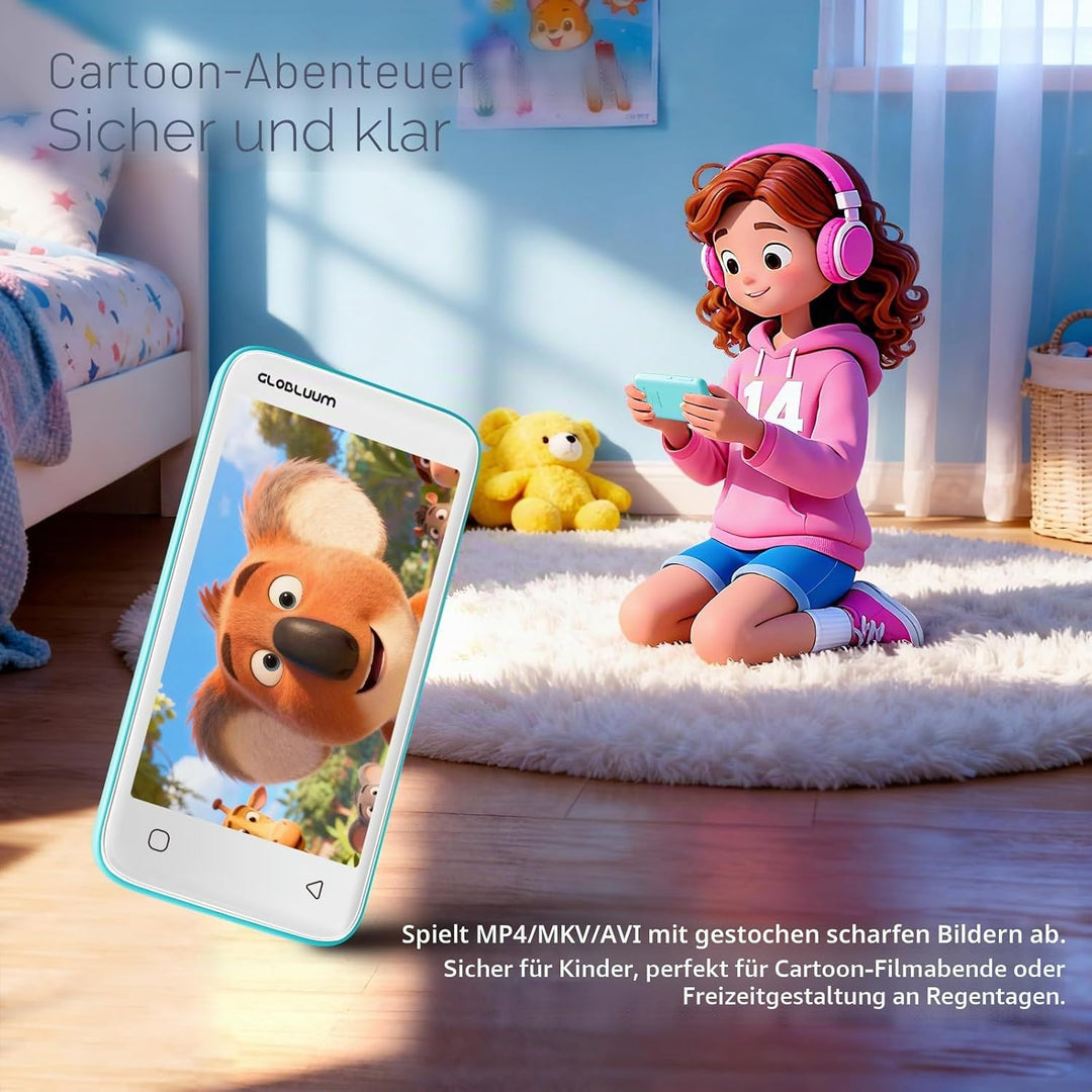 MP3-Player für Kinder, Elternkontrolle, 16 GB, Unterstützt Spotify und Audible, Bluetooth und WiFi (