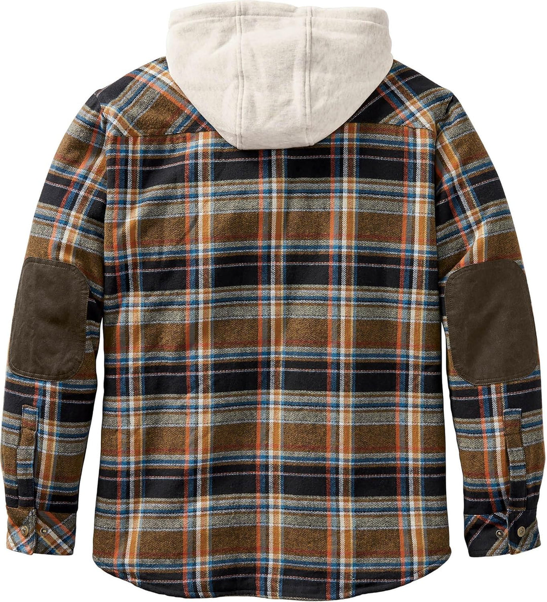 Legendary Whitetails Herren Camp Night Berber Lined Hooded Flannel Shirt Jacket Jacke S Porter Plaid
