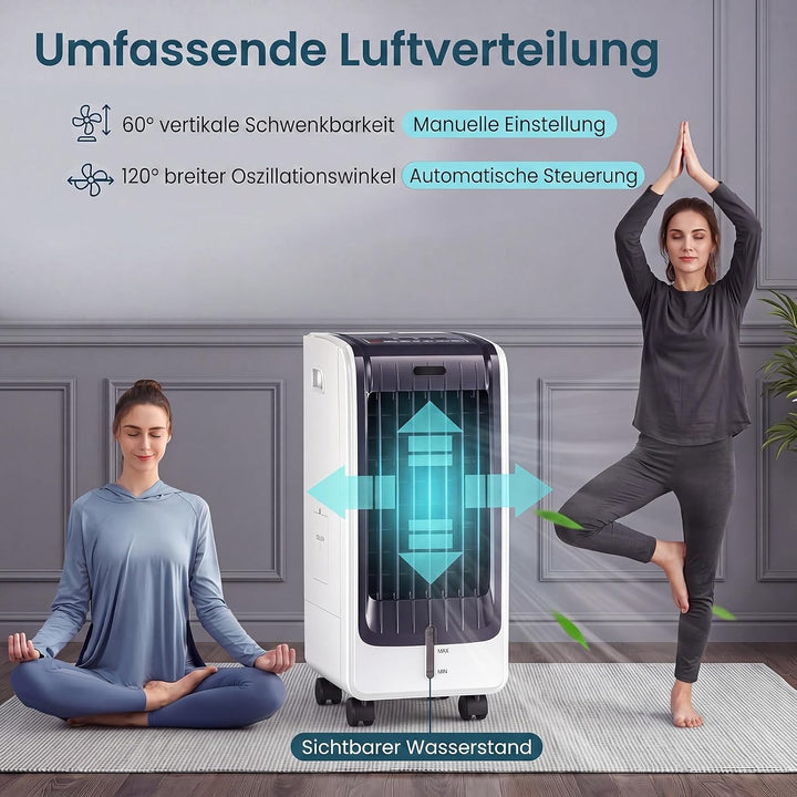 GYMAX 3 in 1 Mobiles Klimagerät, Luftkühler mit Kühlen, Ventilator, Luftreinigung &amp; Luftbefeuchter,