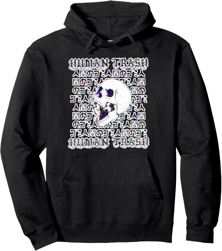 Vaporwave Humant Trash Aesthetic Pullover Hoodie