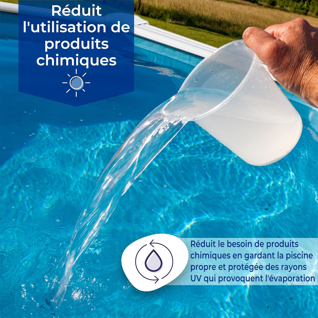 Gre CIPR351P – Extra Abdeckung für runde Pools, Durchmesser 350 cm, 180 g/m², Schwarz, 350 cm