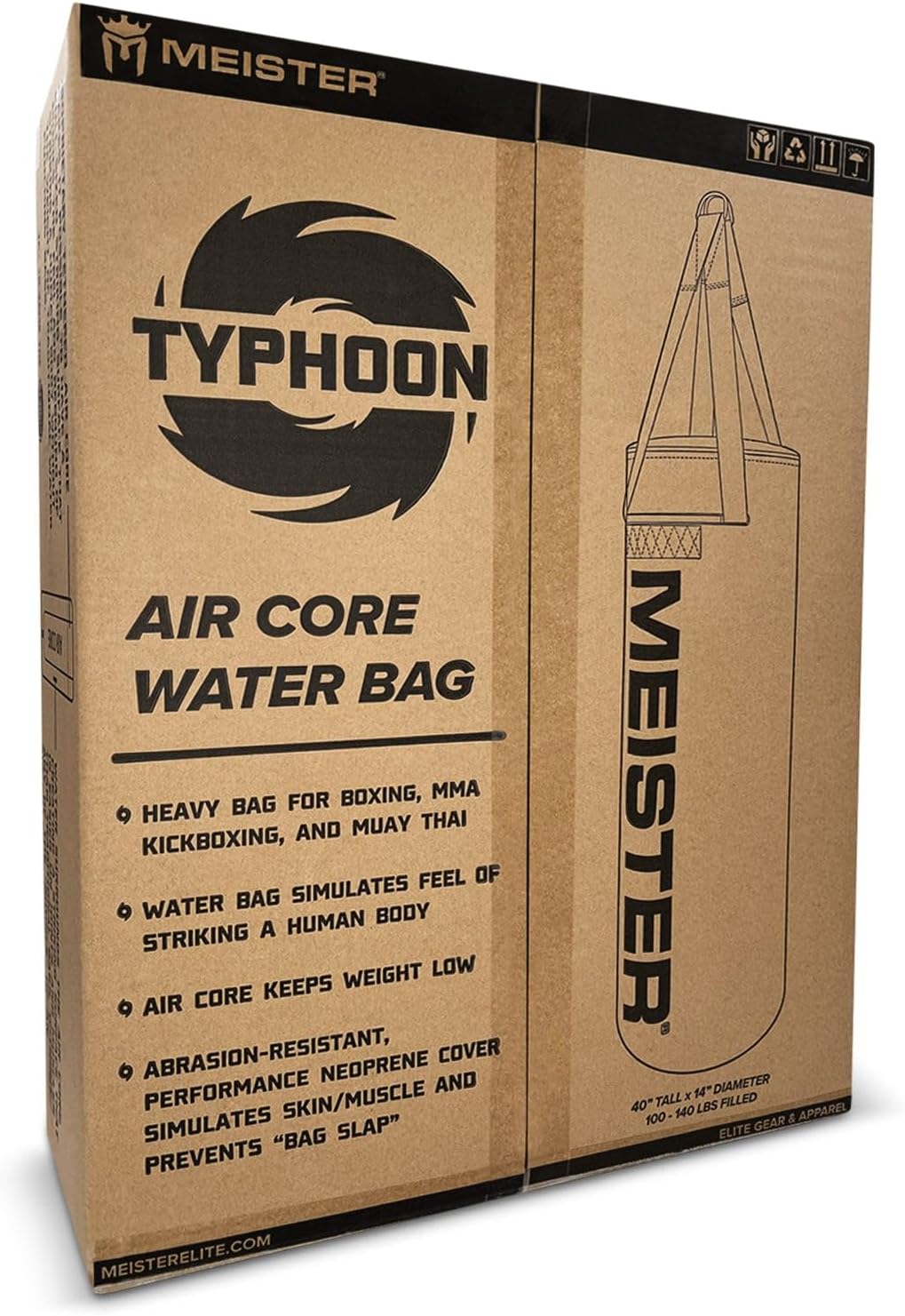 Meister Typhoon Wassergefüllter Schwerer Boxsack mit Luftkern und Neoprenhülle für Boxen und MMA – 1