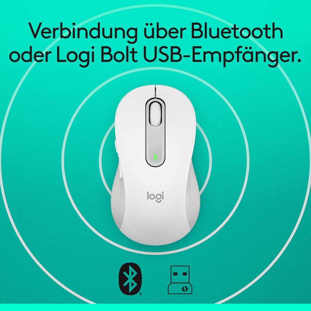 Logitech Signature M650 Kabellose Maus - für kleine bis mittelgrosse Hände, 2-Jahres-Batterie, Leise