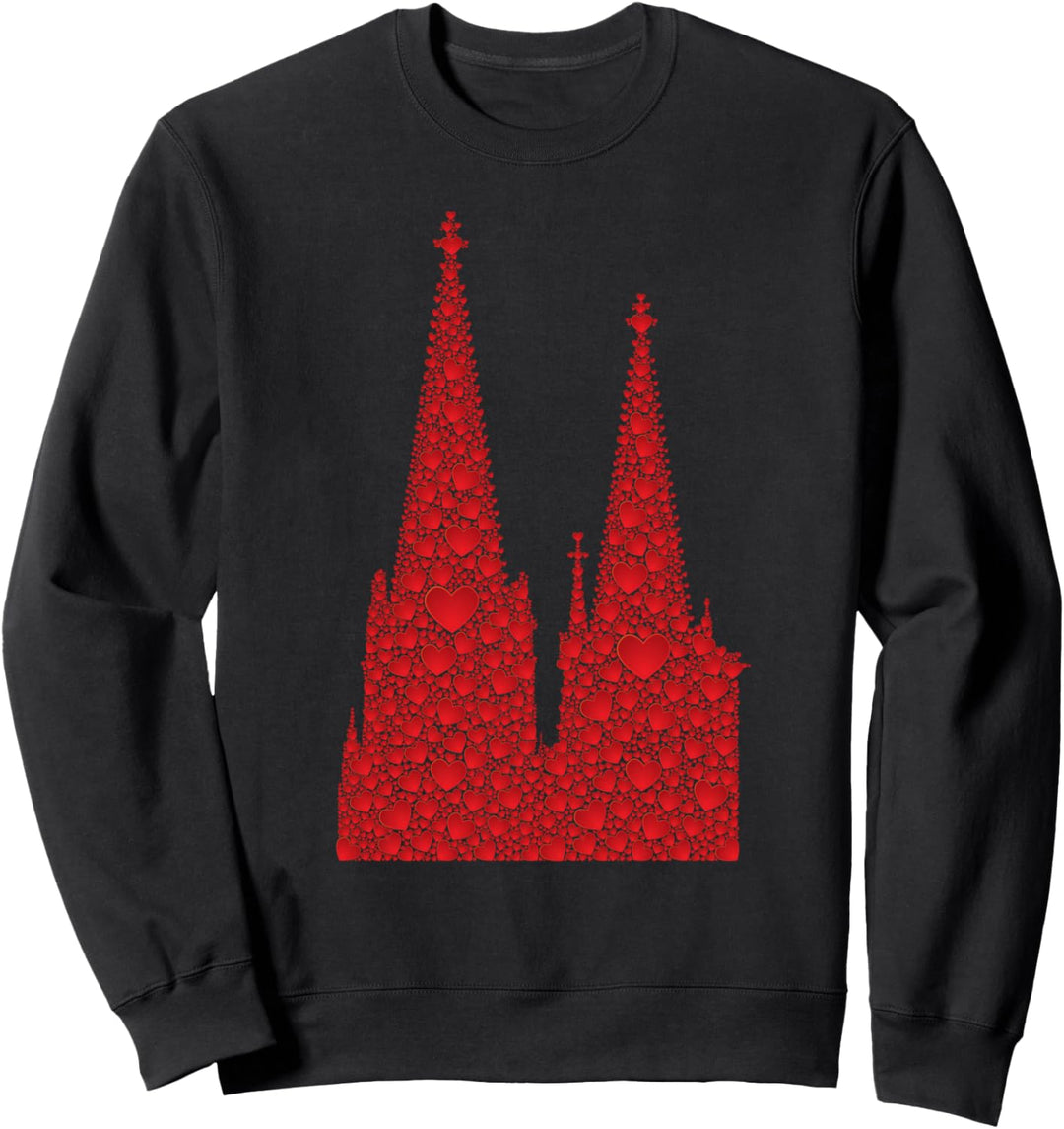 Köln Herzen Dom Mit Herz Für Kölner Fans Kölle Liebe Kölner Sweatshirt
