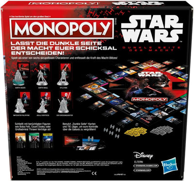 Hasbro Disney Star Wars Dunkle Seite der Macht Brettspiel für Familien, Spiel Kinder, Geschenk, Mult