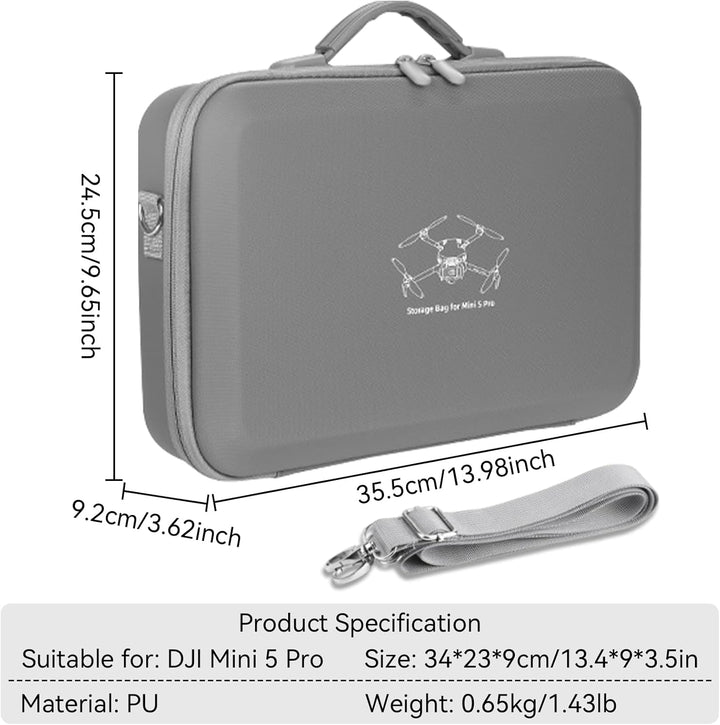 Mini 5 Pro/Lito 1 Tasche - Tragetasche tragbare Handtasche Koffer Case wasserdichte PU Aufbewahrungs