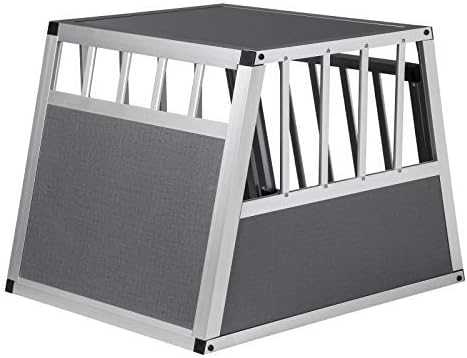 EUGAD Hundetransportbox Aluminium, Hundebox Auto Kofferraum für mittlere/kleine Hunde,Autotransportb