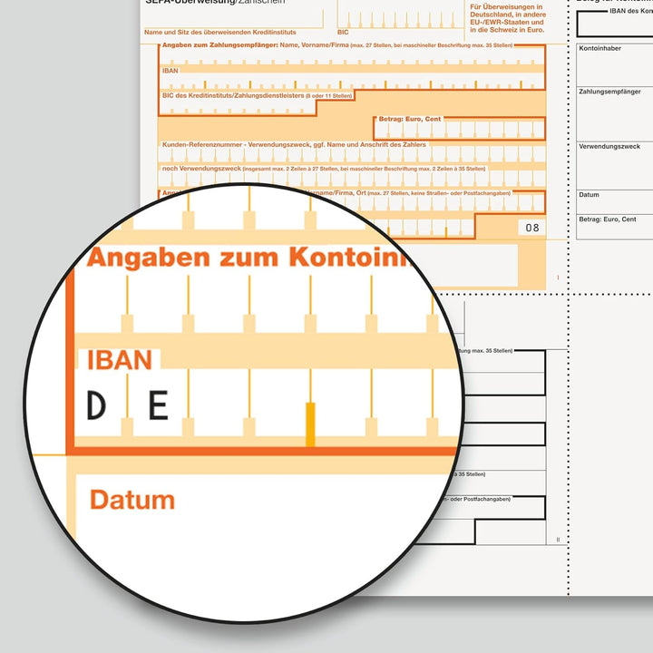 SIGEL ZV572 SEPA-Überweisungen, A4, 250 Blatt, incl. free download Beschriftungsassistent, 250