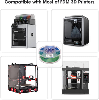 eSUN Seide Dreifarbiges PLA Filament 1.75mm, Glänzende Seide Mystic PLA 3D Drucker Filament, 1KG Spu