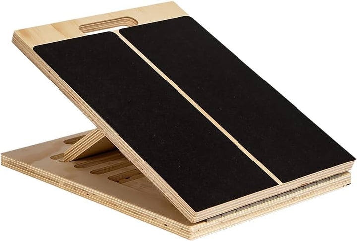 Schrägbrett, NEVESO 2-Ini-1 Wadendehner, Stretch Board, Rutschfest Stretch & Mobility Board mit 5 Wi