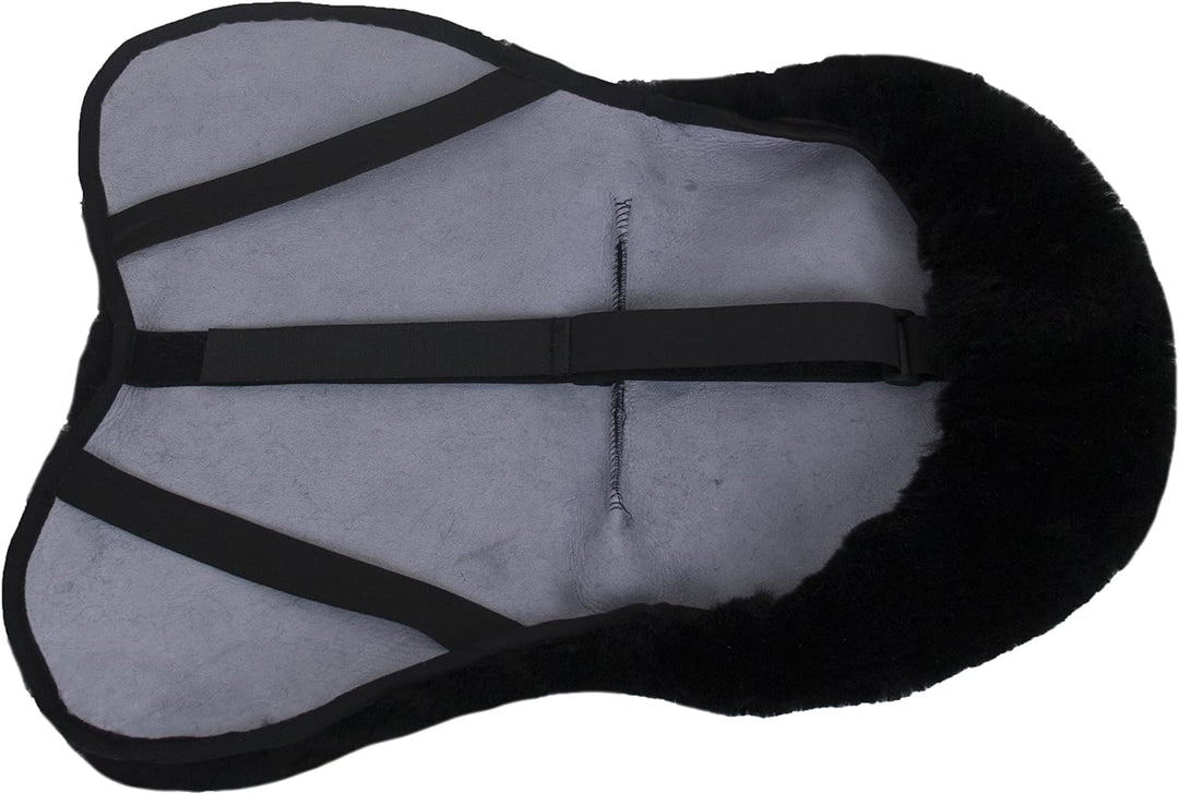 Engel Reitsport Lammfell Sattelsitzbezug englisch Farbe med. (Sabez 1) Schwarz M (45 cm Länge) (bis