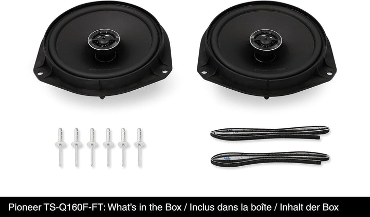 PIONEER TS-Q160F-FT 16,5 cm (6,5") 2-Wege Koaxiallautsprecher für FIAT &amp; Alfa Romeo (350W max., 50W