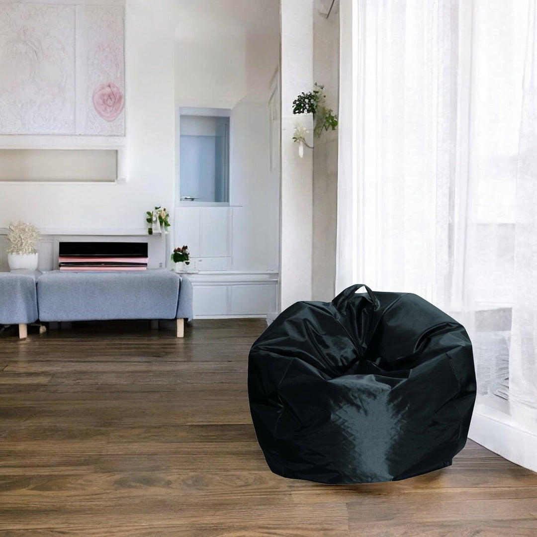 Dmora - Eleganter Sitzsack, schwarze Farbe, Masse 65 x 50 x 65 cm Nero, Nero