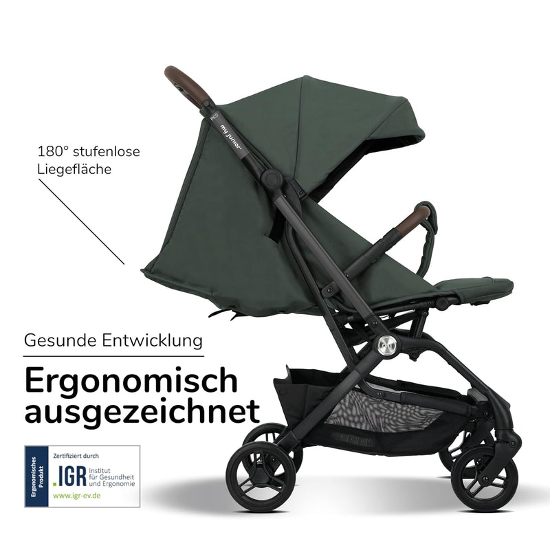 my junior® Buggy PICO² | bis 22kg | Einhand AutoFold-Klappmechanismus | Ergonomische Liegeposition n