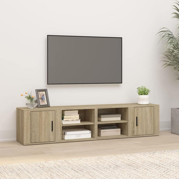 Tidyard 2 Stk. TV Schrank mit 3 Fächer Lowboard TV Möbel Fernsehschrank Fernsehtisch TV Board Fernse
