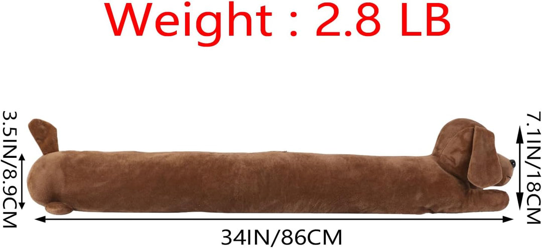 Zugluftstopper für Hunde unter der Tür, strapazierfähig, 1.4 kg, 86.4 cm, dekorativer Stoff, Tür-Zug