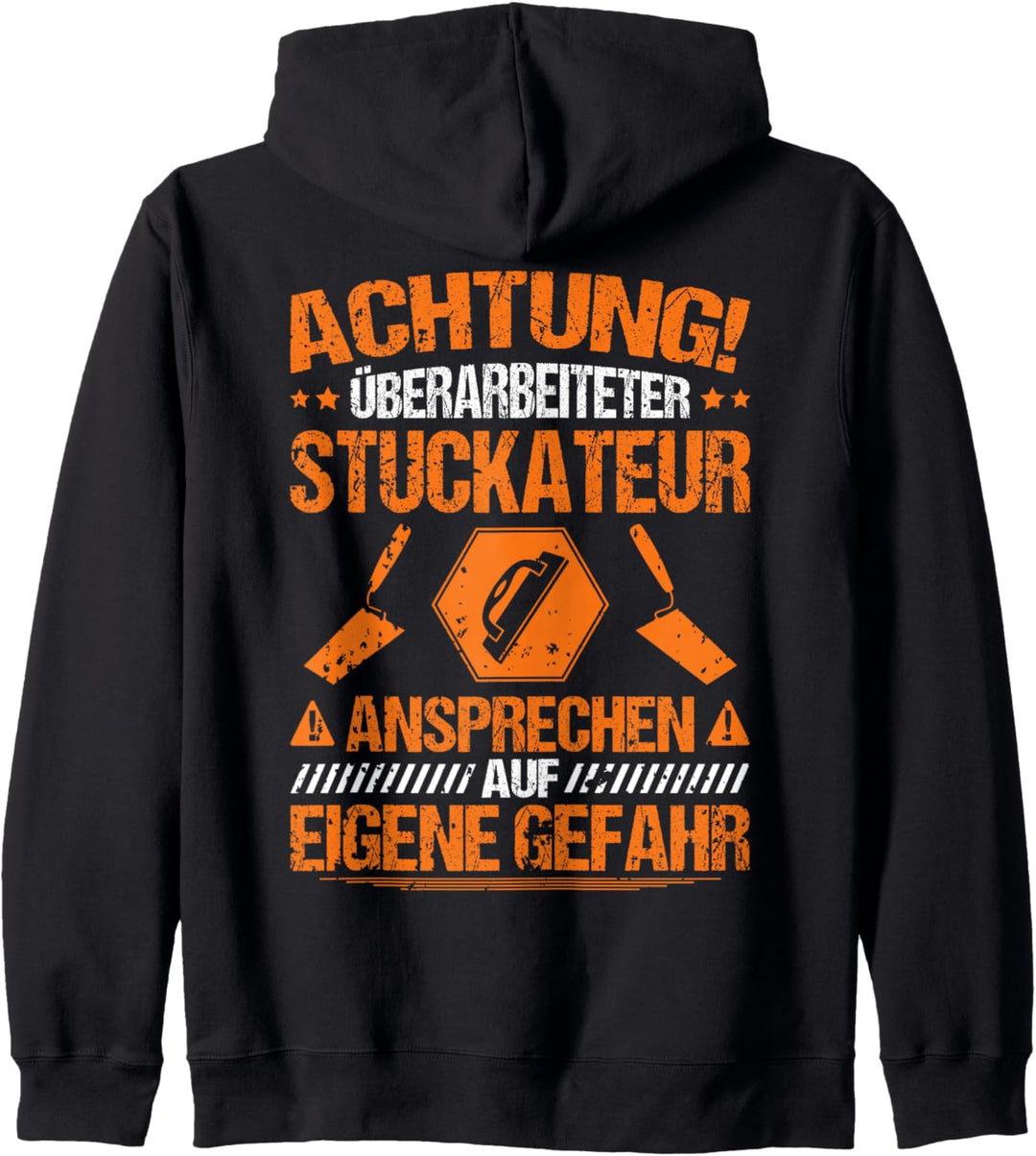 Verputzer Gipser Überarbeiteter Stuckateur Kapuzenjacke