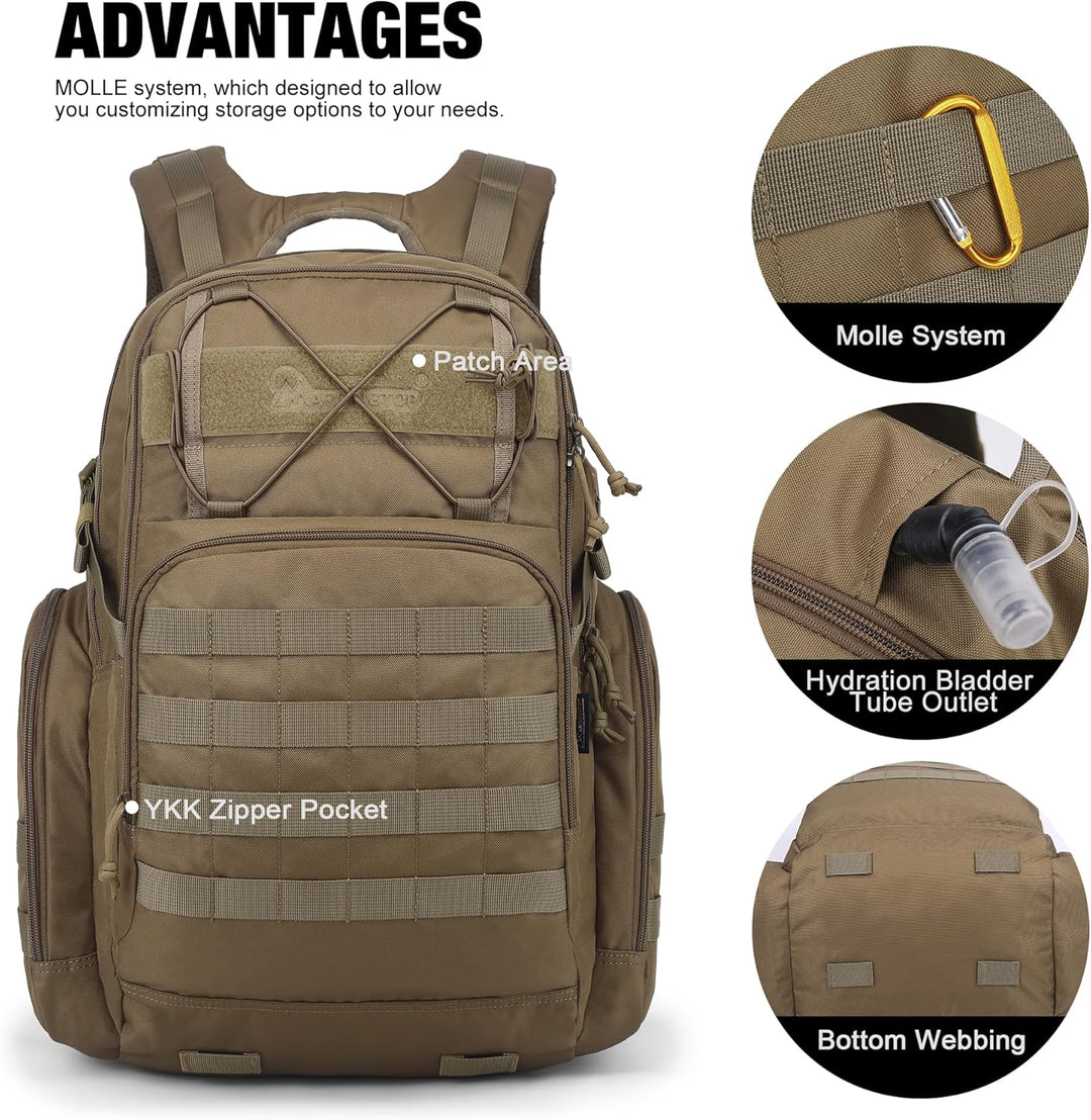 Mardingtop 28L/40L Militär Rucksack Wanderrucksäcke Trekkingrucksack Tactical Molle Rucksack für Cam
