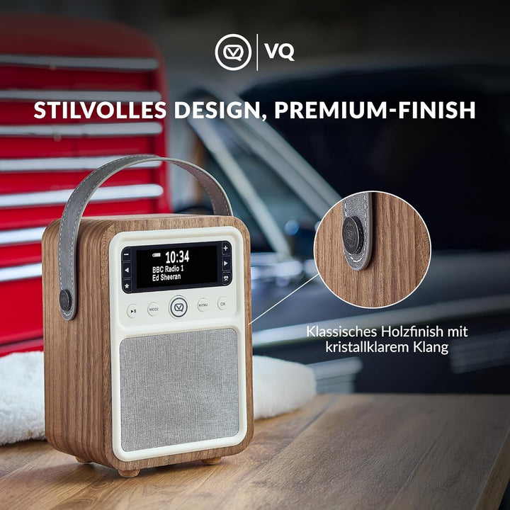 VQ VQ-MONTY-WT Monty Radio w/Bluetooth Wahlnuss