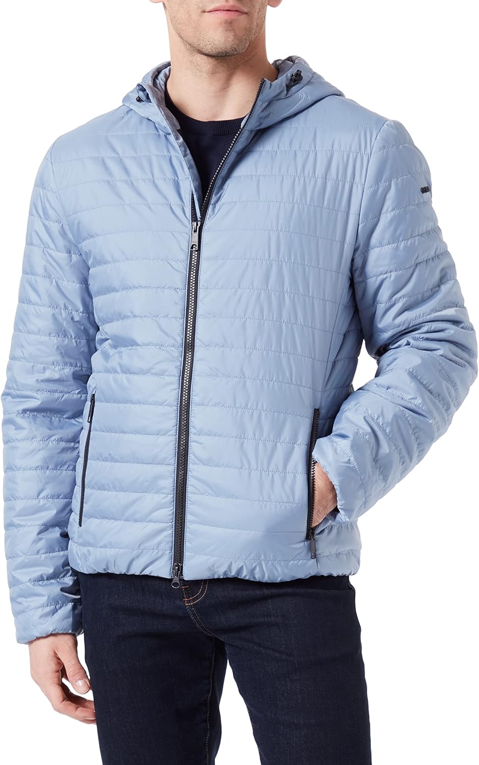 Geox Herren M Wilmer Jacket 48 Faded Denim, 48 Faded Denim