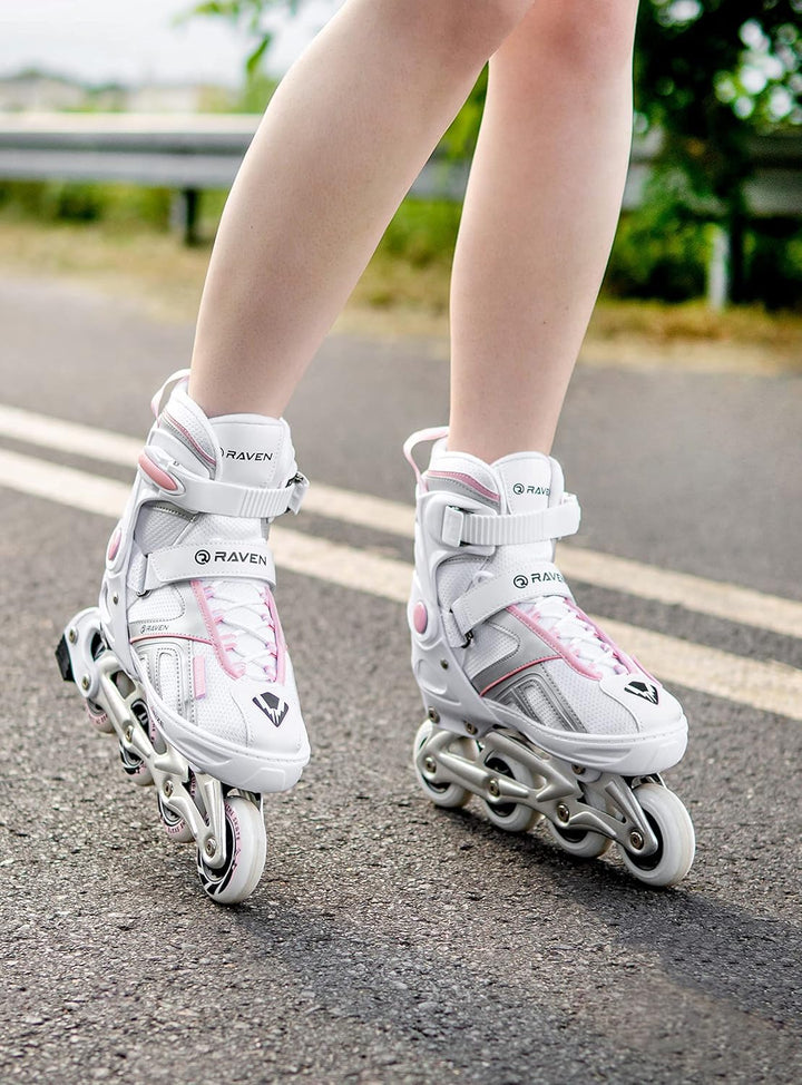 RAVEN Pulse Inline Skates Inliner für Kinder und Erwachsene OPTIONAL 2in1 mit Schlittschuhen verstel
